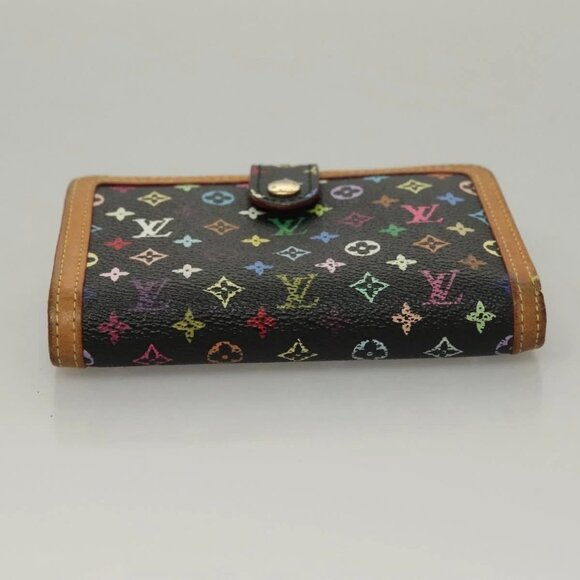 LOUIS VUITTON Multicolor Portefeuille Viennois Wallet Black M92988 Auth BA4300 - Picture 6 of 16